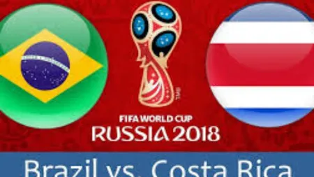 BRAZILIA - COSTA RICA 2-0 LIVE VIDEO ONLINE STREAMING TVR: Neymar este uşor acccidentat, dar face spectacol