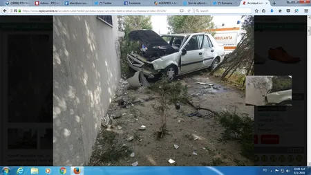 Accident teribil la Constanţa, un şofer beat a intrat cu maşina într-un bloc