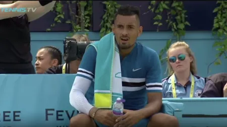 Nick Kyrgios, amendat cu încă 15.000 de dolari. Gestul obscen care i-a înfuriat pe fani VIDEO