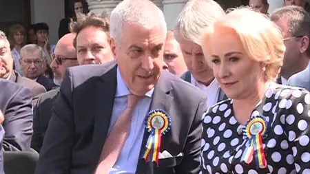 Dăncilă şi Tăriceanu, la resfințirea mănăstirii Dealu după mitingul PSD din Piaţa Victoriei. Firea şi Becali, la biserica din Voluntari