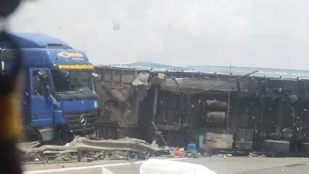 Accident pe Autostrada Soarelui. Traficul a fost oprit VIDEO