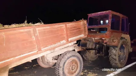 Accident grav în Brăila, un microbuz s-a ciocnit cu un tractor. Traficul între Brăila şi Slobozia este oprit pe ambele sensuri