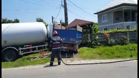 Accident grav în judeţul Gorj. O cisternă a fost implicată
