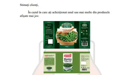 ALERTĂ în România! Cumpărătorii, somaţi să aducă înapoi fructele şi legumele congelate, posibil contaminate o bacterie periculoasă