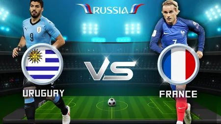 URUGUAY - FRANTA LIVE VIDEO ONLINE STREAMING TVR: 0-2. Les Bleus merg în semifinale