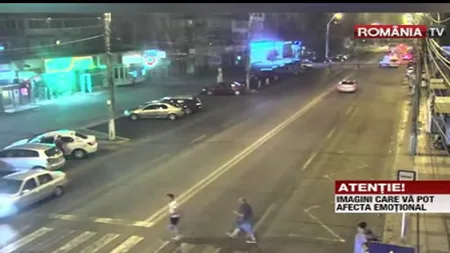 Pieton spulberat pe trecerea de pietoni, şoferul a fugit. O cameră video a surprins impactul VIDEO