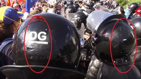 Coordonatorul jandarmilor de la mitingul din 10 august explică de ce unii aveau indicativul de pe cască acoperit
