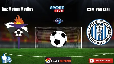 GAZ METAN - DINAMO LIVE VIDEO ONLINE STREAMING. Duel interesant în Liga 1