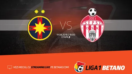 FCSB - SEPSI 2-0. Schimbările au decis victoria vicecampioanei