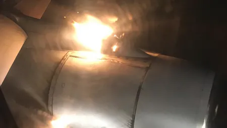 Scene de groază într-un avion care a luat foc în timpul decolării VIDEO