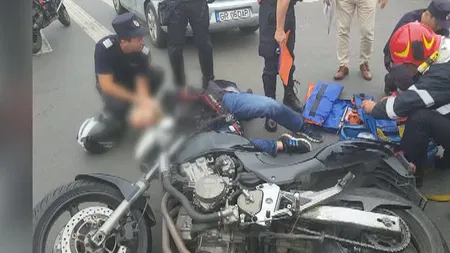 Accident pe Bulevardul Unirii din Capitală. Un motociclist a fost rănit