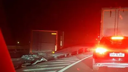 Accident mortal la ieşirea de pe A1. Traficul este blocat VIDEO