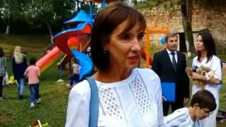 Carmen Iohannis a participat la inaugurarea unui loc de joacă în Sibiu