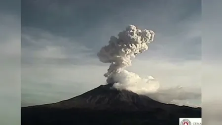 Vulcanul Popocatepetl a erupt. Imagini incredibile din Mexic VIDEO