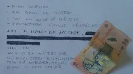 Bilet de parcare adresat poliţiei din Constanţa devenit viral pe reţelele de socializare