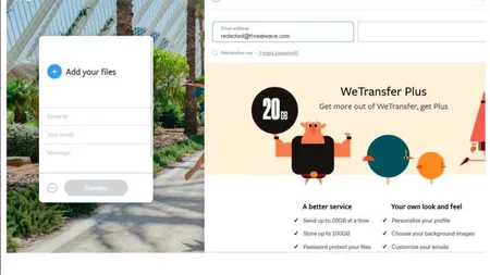 CERT-RO avertizează: O nouă tentativă de phishing, ce vizează clienţii serviciului WeTransfer