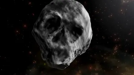 Asteroidul cu aspect de craniu va 