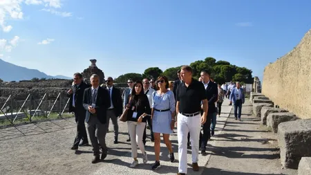 Preşedintele Iohannis a vizitat situl arheologic Pompei, dar a absentat de la reuniunea CE privind Brexit