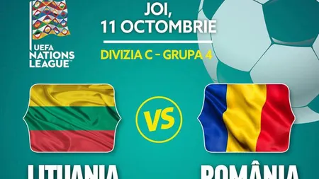 LITUANIA - ROMANIA 1-2. Gol încasat în ultimul minut de joc şi victorie în prelungiri. Urmează Serbia