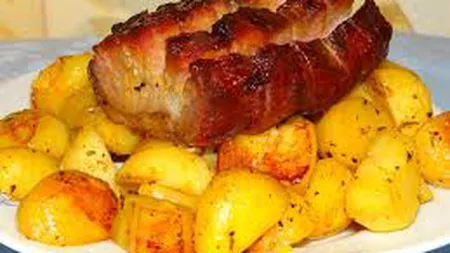 Muschi de porc la grătar cu cartofi