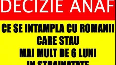 Anunţul ANAF pentru milioane de români. Ce trebuie să facă pentru a evita dubla impunere