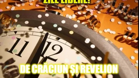 Veste bună pentru toţi angajaţii. Câte zile libere vom avea de Crăciun şi Revelion. Guvernul ar putea mări minivacanţa!