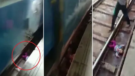 Supravieţuire miraculoasă. Un copil nu a păţit nimic după ce un tren a trecut peste el VIDEO