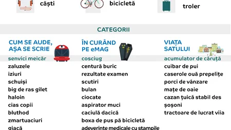 Topul căutărilor pe eMAG în 2018. Ce ciudăţenii au căutat românii: 