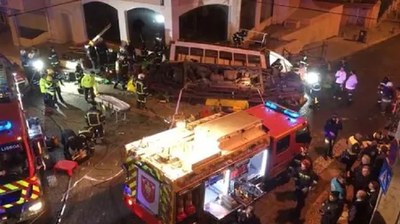 Tramvai deraiat, sunt 28 de răniţi