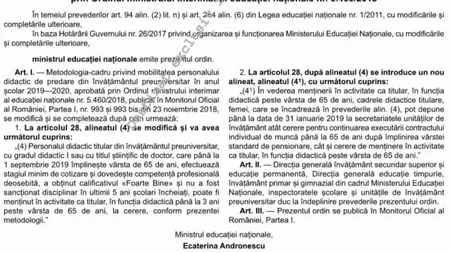 VÂRSTA DE PENSIONARE s-a modificat. Profesoarele pot ieşi la pensie la 67 de ani