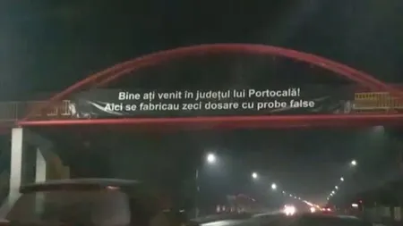 Românii care circulă pe DN1, avertizaţi cu mesajul: Aţi venit în judeţul lui Portocală. Aici se fabricau zeci de dosare cu probe false
