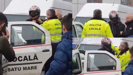 Bărbat încătuşat după un raliu cu un ATV în centrul oraşului printre pietoni