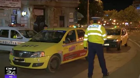 Razie printre taximetriştii din Capitală: Amenzi de aproape 30.000 de lei. Un şofer a rămas fără permis pentru că era beat