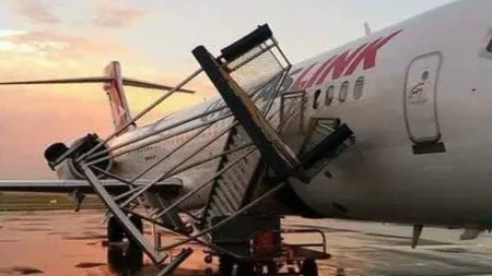 Incident aviatic pe aeroport, patru răniţi