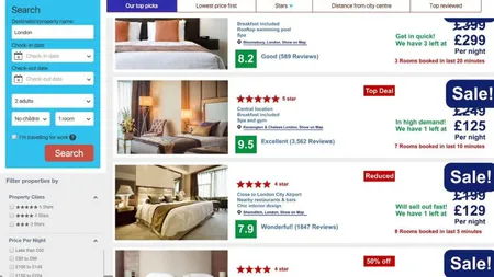 Decizia care pune capăt tacticilor înşelătoare ale site-urilor de rezervări online. Booking şi Trivago, printre cei vizaţi