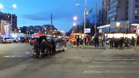 Accident cu patru maşini implicate, în Capitală. O persoană este rănită