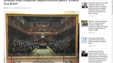 Cimpanzeii din Parlamentul de la Londra marchează momentul artistic inedit 