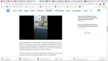 Şoferul urmărit de poliţişti în trafic şi prins după tragerea unui foc de avertisment, arestat preventiv