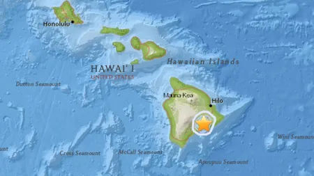 CUTREMUR puternic în Hawaii. Seismul a lovit flancul de Sud al Vulcanului Kilauea