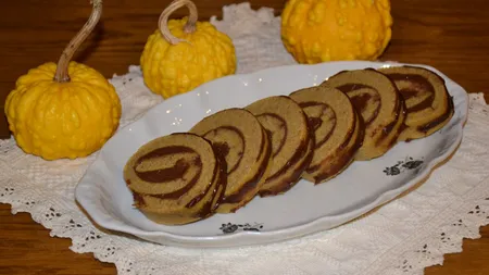 Rulada cu dovleac si ciocolata