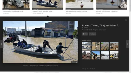 Zeci de morţi şi de răniţi în inundaţii fără precedent, în Iran