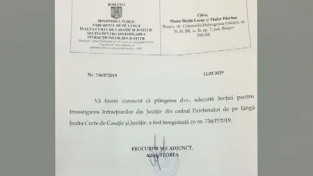 Florina Maior, plângere împotriva Laurei Codruţa Kovesi şi a altor procurori din DNA DOCUMENT