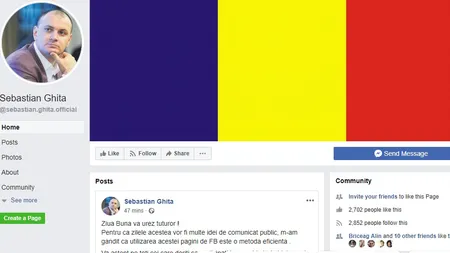 Sebastian Ghiţă pe facebook: 