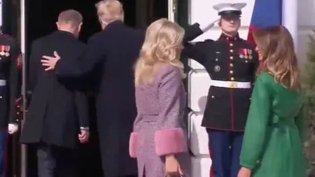 Gafă de protocol la Casa Albă. Primele Doamne au fost uitate de soţii lor afară, în faţa uşii FOTO şi VIDEO