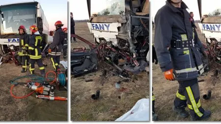 Autobuz cu 20 de pasageri, implicat într-un accident în Timiş. O persoană a murit, alte cinci sunt rănite