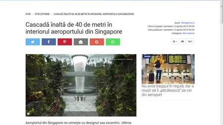 Aşa ceva nu s-a mai văzut: cascadă de 40 de metri în aeroport