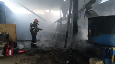 Incendiu la o fabrică de brichete şi peleţi din Comarnic