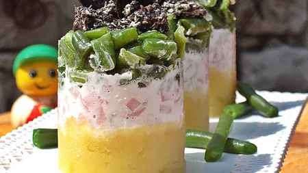 RETETE: Timbale de fasole si spuma de sunca