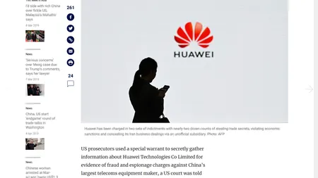 Adevărul iese la iveală: SUA au supravegheat în secret compania Huawei