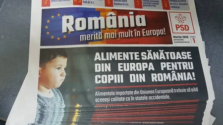 Pliante de promovare a PSD pentru europarlamentare, distribuite de Poşta Română. Reacţia PNL